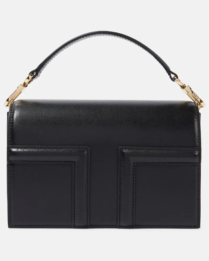 Totême Borsa a tracolla T-Flap Mini in pelle Nero