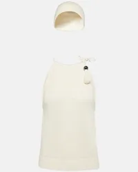 Max Mara Top Moriana in lino Bianco