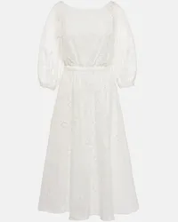 Carolina Herrera New York Abito midi in cotone Bianco