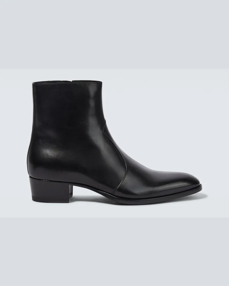 Saint Laurent Stivaletti Wyatt in pelle Nero