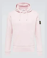 Stone Island Felpa Compass in jersey di cotone con cappuccio Rosa