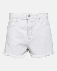 Isabel Marant Shorts di jeans Lesia a vita media Bianco