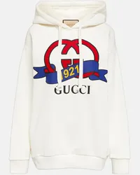 Gucci Felpa Interlocking G in jersey Bianco