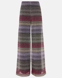 Missoni Pantaloni a gamba larga in lamé Multicolore