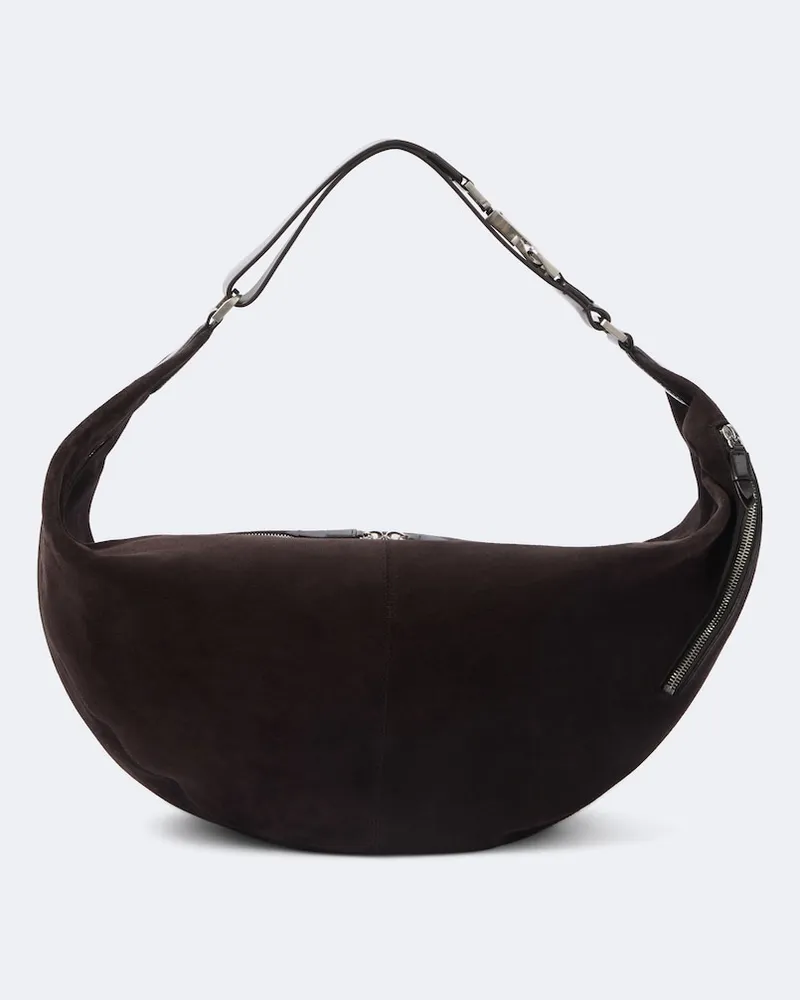 Christophe Lemaire Borsa a spalla Quiver Clip Large in pelle Marrone