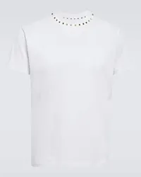 Valentino Garavani T-shirt Rockstud in cotone Bianco