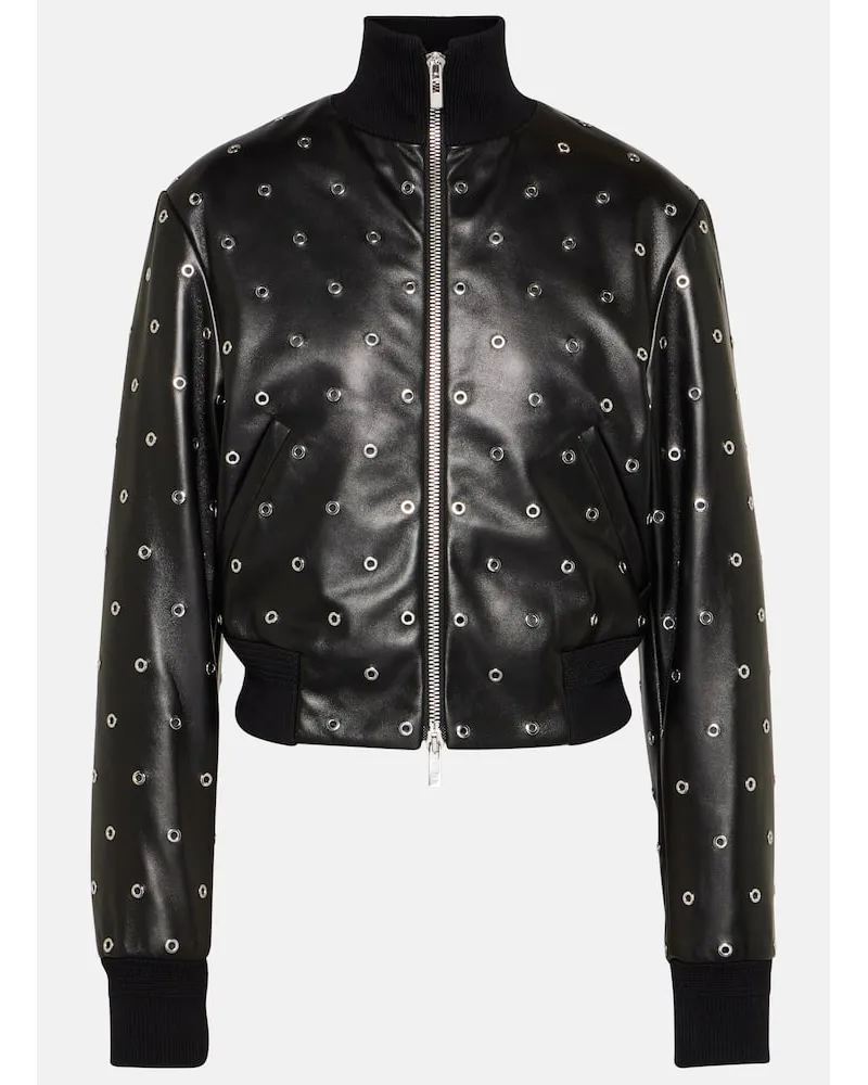 Alaïa AlaÃ¯a Bomber in pelle con borchie Nero