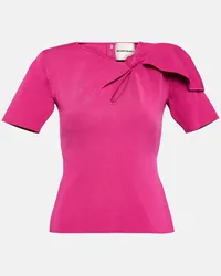 Roland Mouret Top asimmetrico con cut-out Rosa