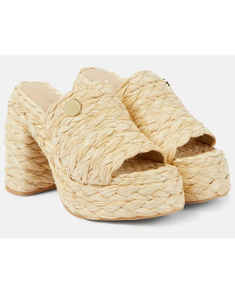 Stella McCartney Sandali Skyla con platform Beige