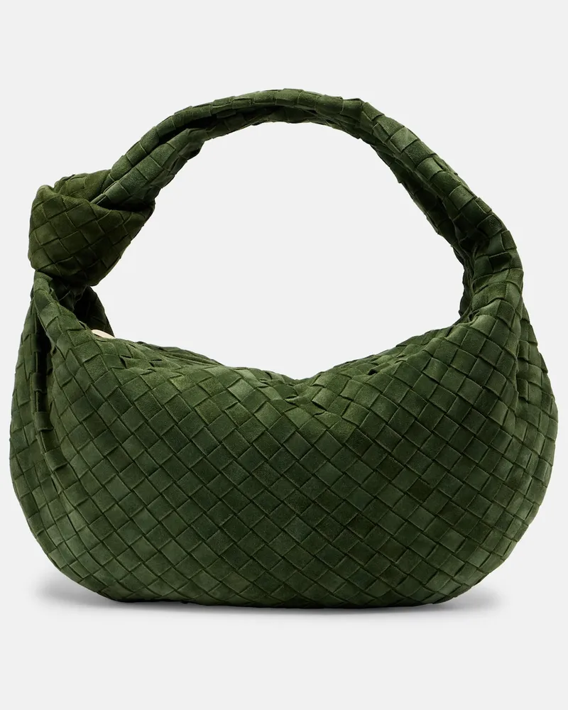 Bottega Veneta Borsa a spalla Jodie Small in suede Verde