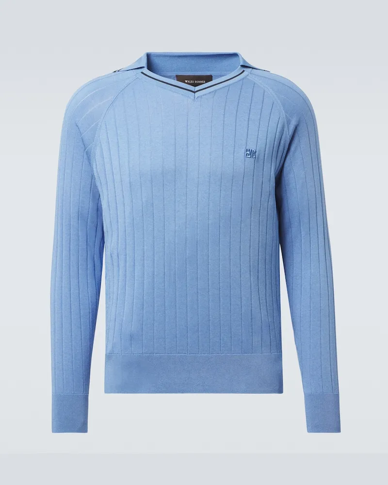 Wales Bonner Pullover Roots polo Blu
