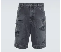 Shorts di jeans distressed