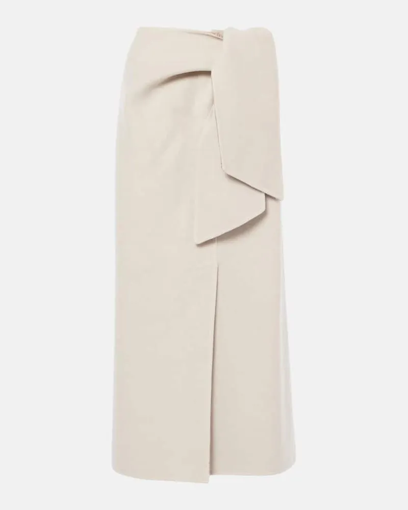 Max Mara Gonna a portafoglio Zuppa in lana e cashmere Beige