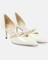 Jimmy Choo Pumps Aurelie 65 in pelle verniciata Bianco