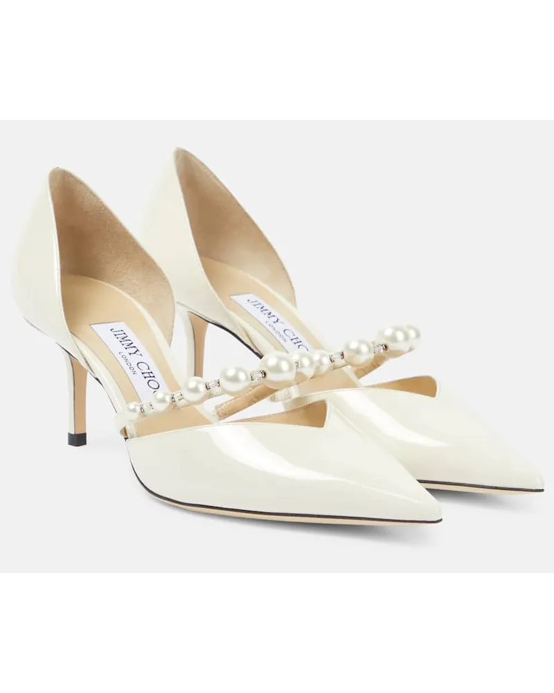 Jimmy Choo Pumps Aurelie 65 in vernice Bianco