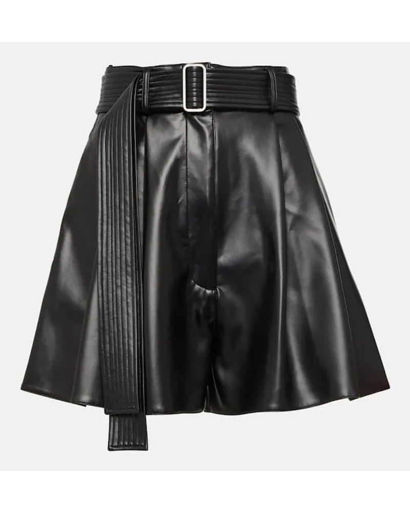 Alex Perry Shorts Pace a vita alta con pince Nero