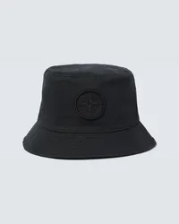 Stone Island Cappello da pescatore Compass in canvas Nero