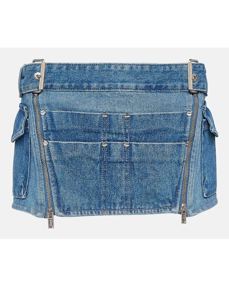 Dion Lee Minigonna di jeans Toolbelt Blu