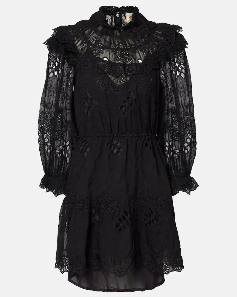 FARM Rio Abito corto in organza Nero