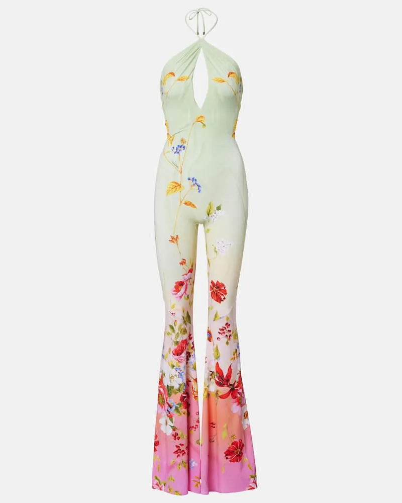 Roberto Cavalli Jumpsuit lunga con stampa Multicolore