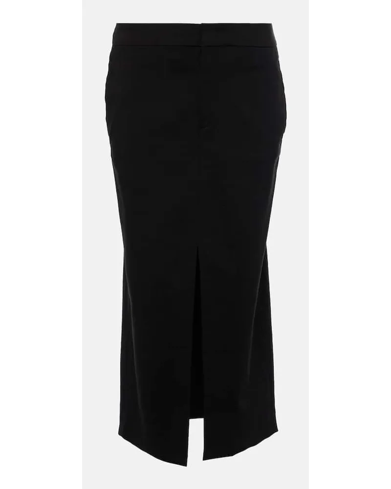 Isabel Marant Gonna midi Dixina in misto lino Nero