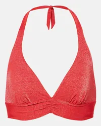 Max Mara Top bikini in Lurex Rosso