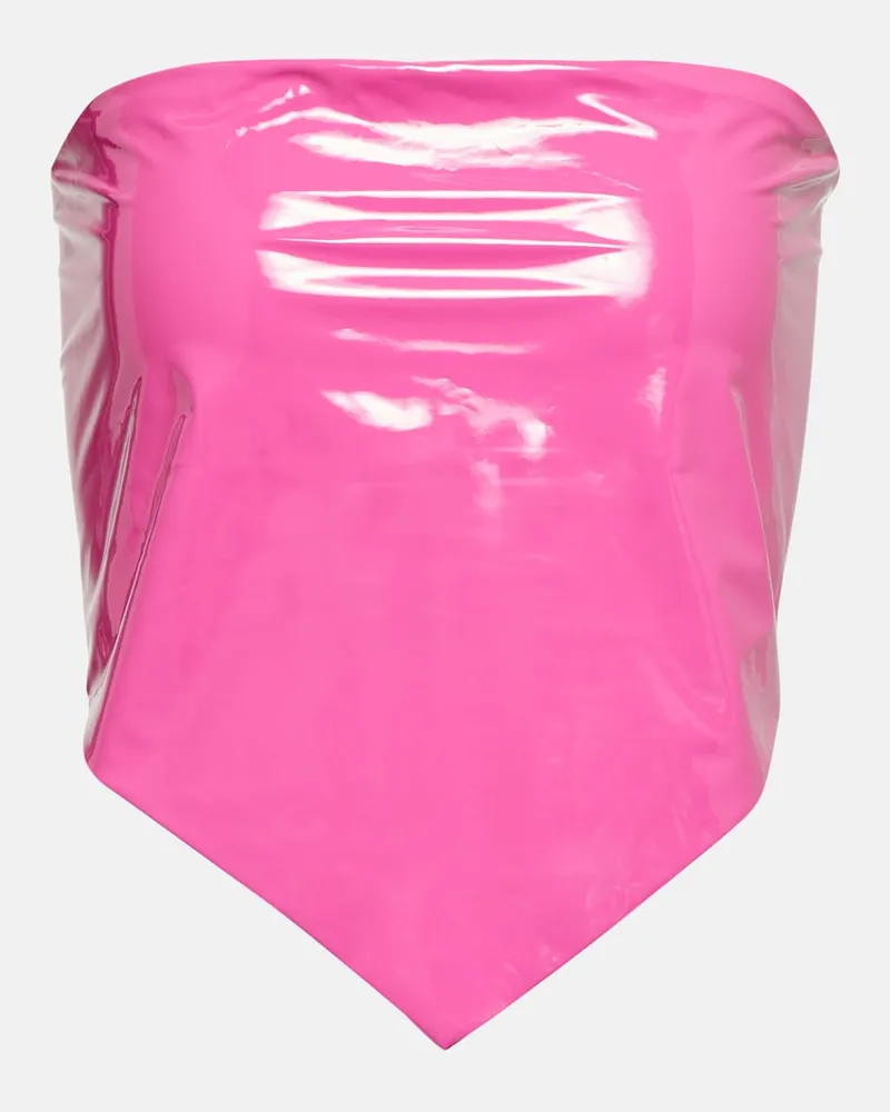 ROTATE Birger Christensen Bustier laminato Rosa