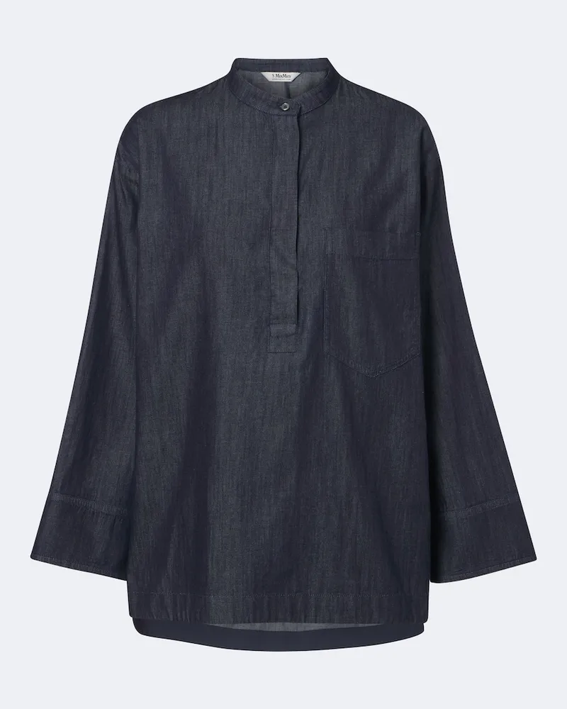 Max Mara Top di jeans Blu