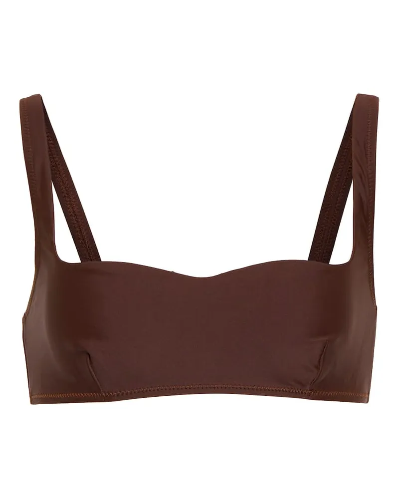 Nanushka Top bikini Lona Marrone