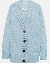 Maison Margiela Cardigan in misto alpaca Blu