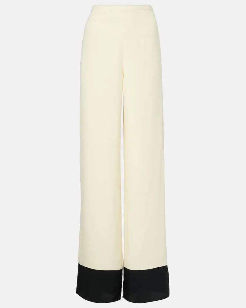 Taller Marmo Pantaloni a palazzo Marlene Corniche Bianco
