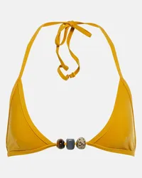 Christopher Esber Top bikini con decorazioni Giallo