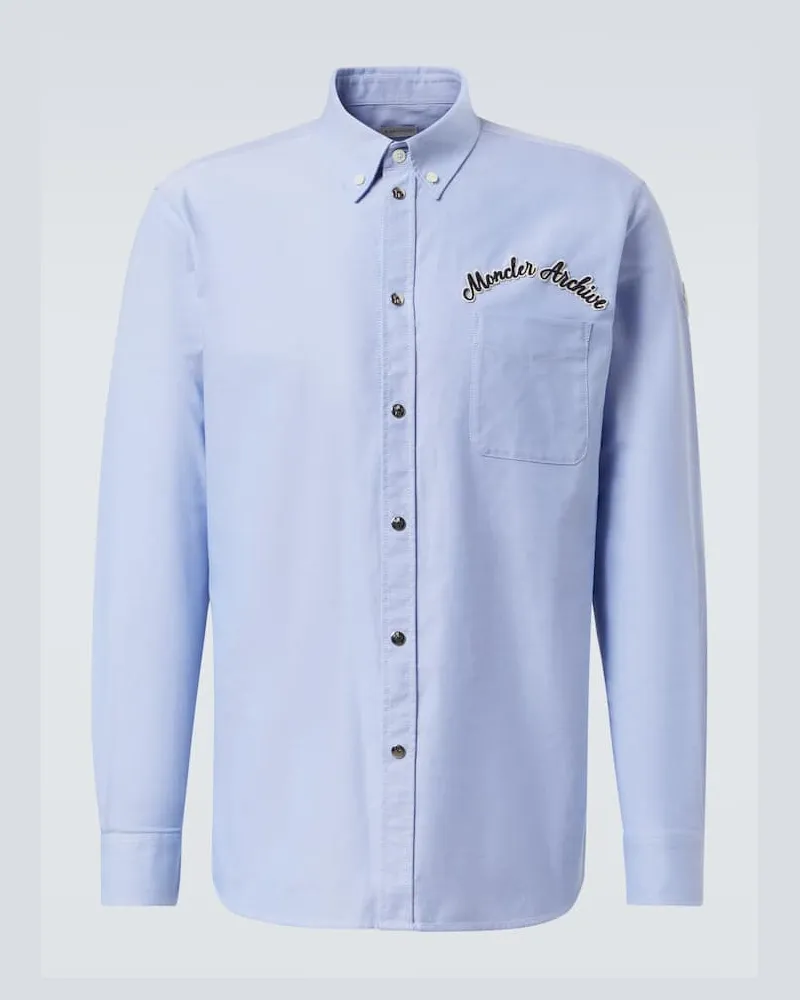 Moncler Camicia in cotone Blu