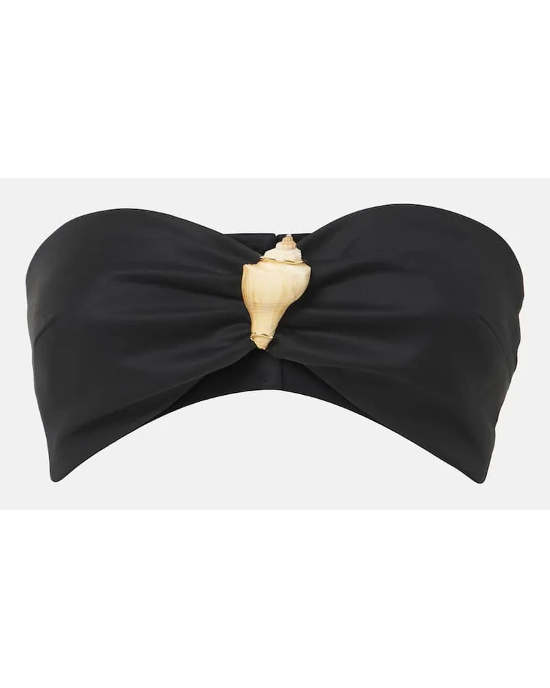Adriana Degreas Top a fascia in misto cotone Nero