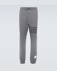 Thom Browne Pantaloni sportivi 4-Bar in misto lana Grigio