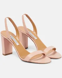 Aquazzura Sandali So Nude Block in pelle Rosa