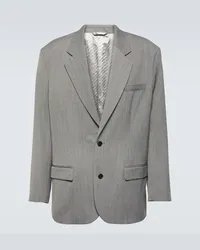 Acne Studios Blazer oversize in misto lana Grigio