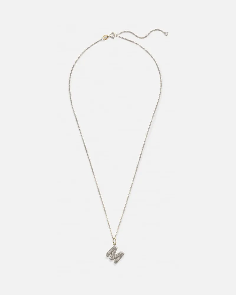 Stone & Strand Collana Initial in oro 10kt con diamanti Oro