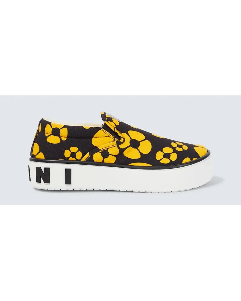 Marni x Carhartt - Slip-on con stampa Giallo