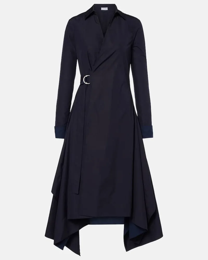Loewe Abito midi in cotone Blu