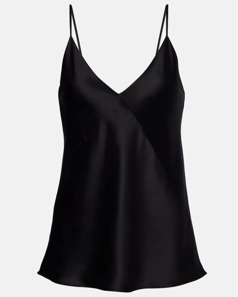 Max Mara Top Bacco in seta Nero