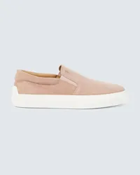 TOD'S Mocassini Cassetta in suede Rosa