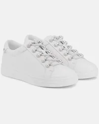 Jimmy Choo Sneakers Antibes in pelle con perle Bianco