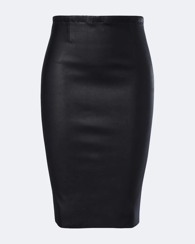 Stouls Gonna midi Gilda in pelle Nero