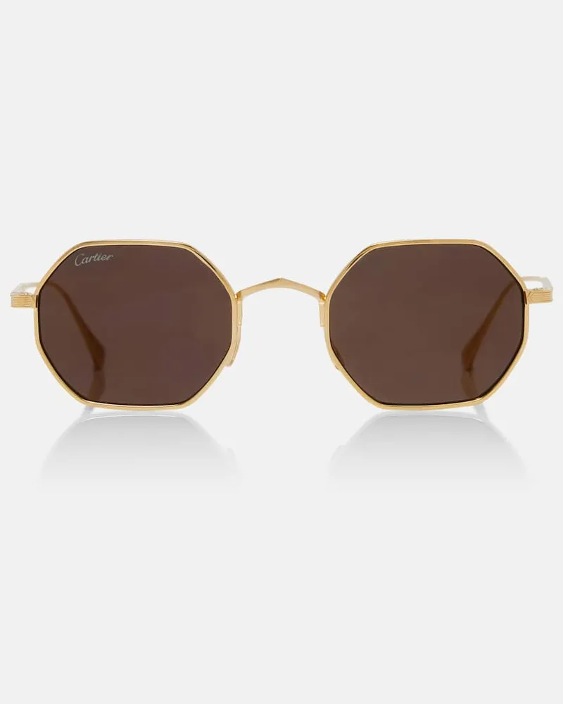 Cartier Occhiali da sole squadrati Signature C Oro