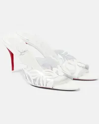 Christian Louboutin Mules Apostropha 80 in PVC e pelle Bianco