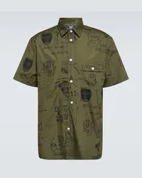 Junya Watanabe x Basquiat - Camicia in cotone Verde