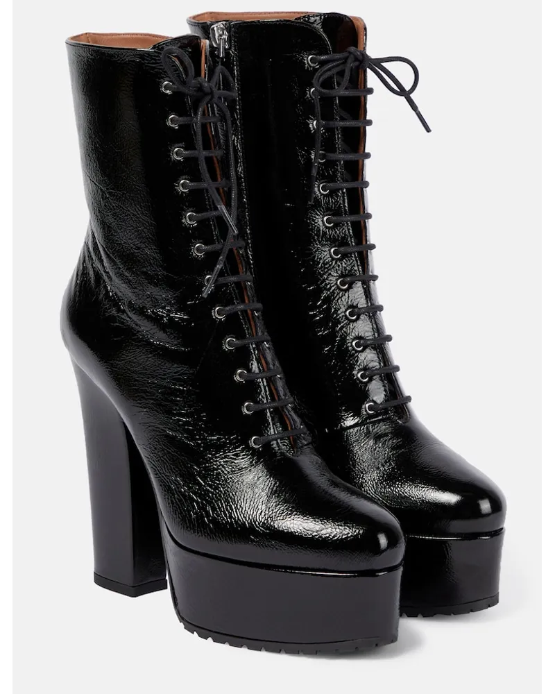Alaïa AlaÃ¯a Stivaletti in pelle con plateau Nero