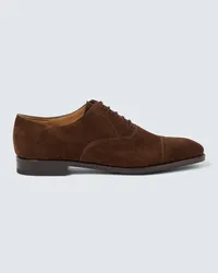 John Lobb Stringate City II in suede Marrone