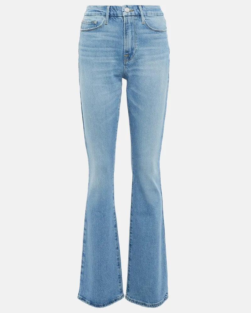 Frame Denim Jeans Le Super High Rise Mini Boot Blu